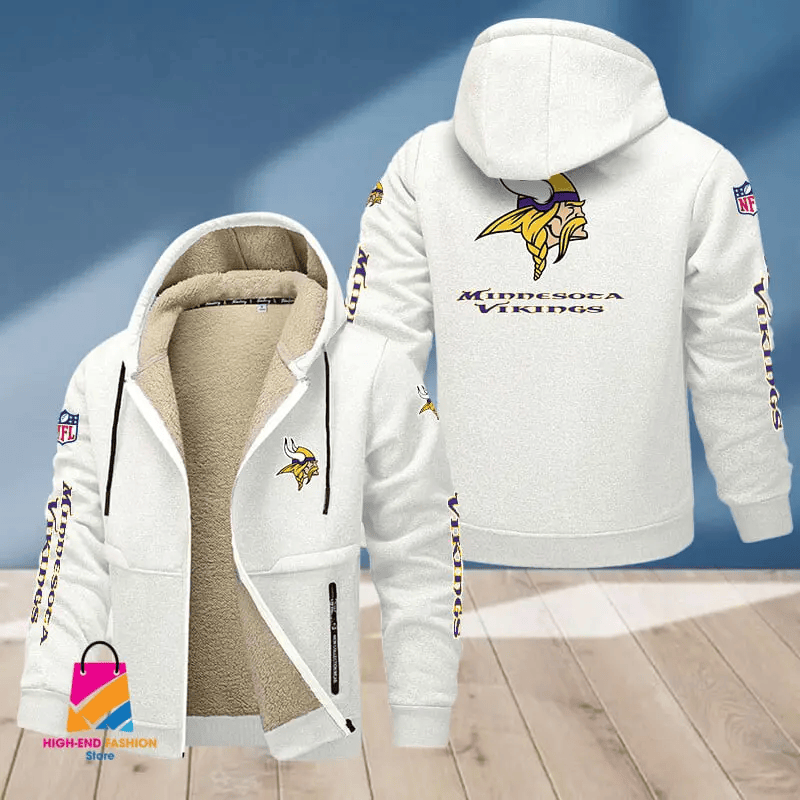 Minnesota Vikings Multicolor Premium Thick Zip-Up Hoodie ANZTZH021