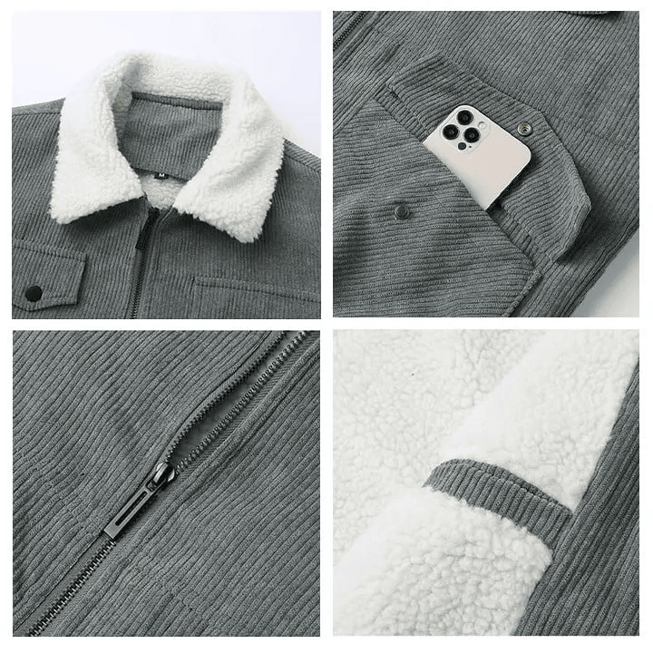 Minnesota Vikings Men's Thickened Corduroy Jacket ANZVITCJ020