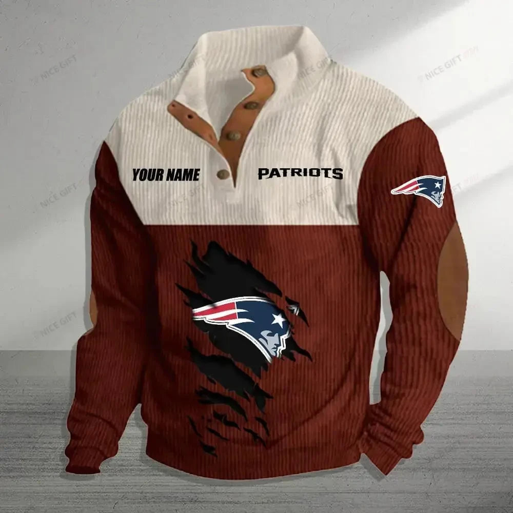 New England Patriots Color Block Stand Collar Sweatshirt CBSCS-X4E2M4