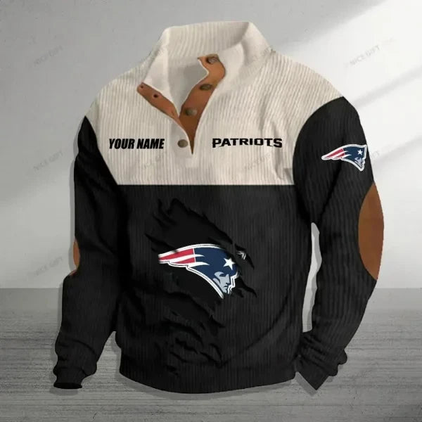 New England Patriots Color Block Stand Collar Sweatshirt CBSCS-X4E2M4