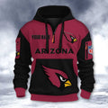 Arizona Cardinals DMHT2718 3D Half-zip Hoodie