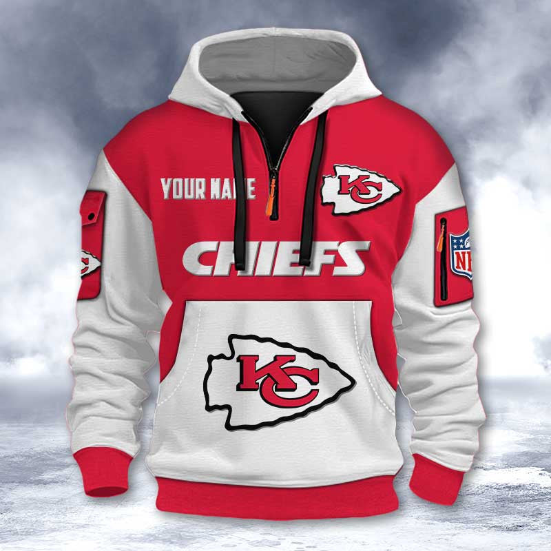 Kansas City Chiefs DMHT2733 3D Half-zip Hoodie