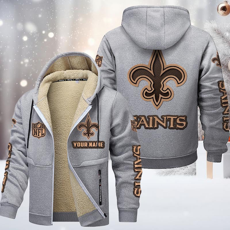 New Orleans Saints DMTZ0860 Premium Sherpa-Lined Winter Hoodie – Personalized Edition