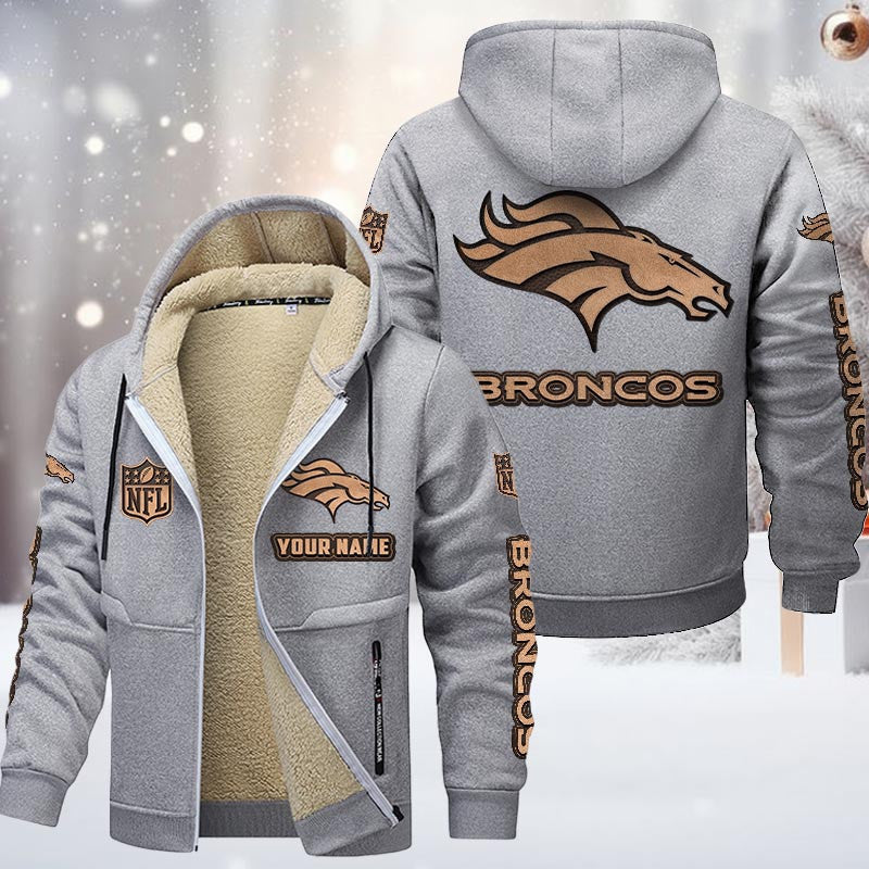 Denver Broncos DMTZ0847 Premium Sherpa-Lined Winter Hoodie – Personalized Edition