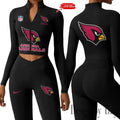Arizona Cardinals Zipper Sports Top Women Gym Long Sleeve for Fitness SPTZSTW033