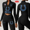 Indianapolis Colts Zipper Sports Top Women Gym Long Sleeve for Fitness SPTZSTW046