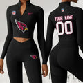Arizona Cardinals Women Activewear Set 2 Piece Crop Jacket and High Waist Leggings SPTZSTW199