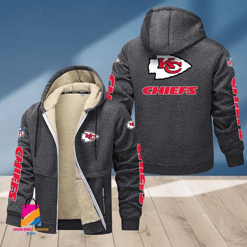 Kansas City Chiefs Multicolor Premium Thick Zip-Up Hoodie ANZTZH016