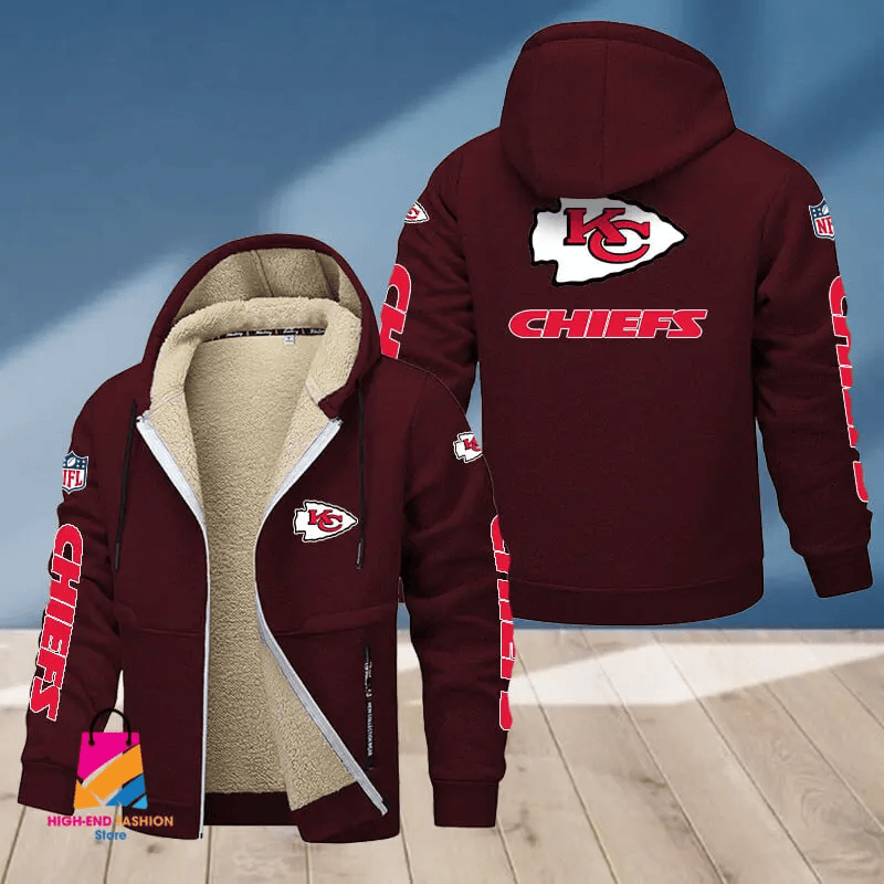 Kansas City Chiefs Multicolor Premium Thick Zip-Up Hoodie ANZTZH016