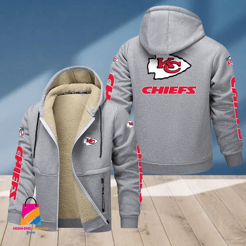 Kansas City Chiefs Multicolor Premium Thick Zip-Up Hoodie ANZTZH016