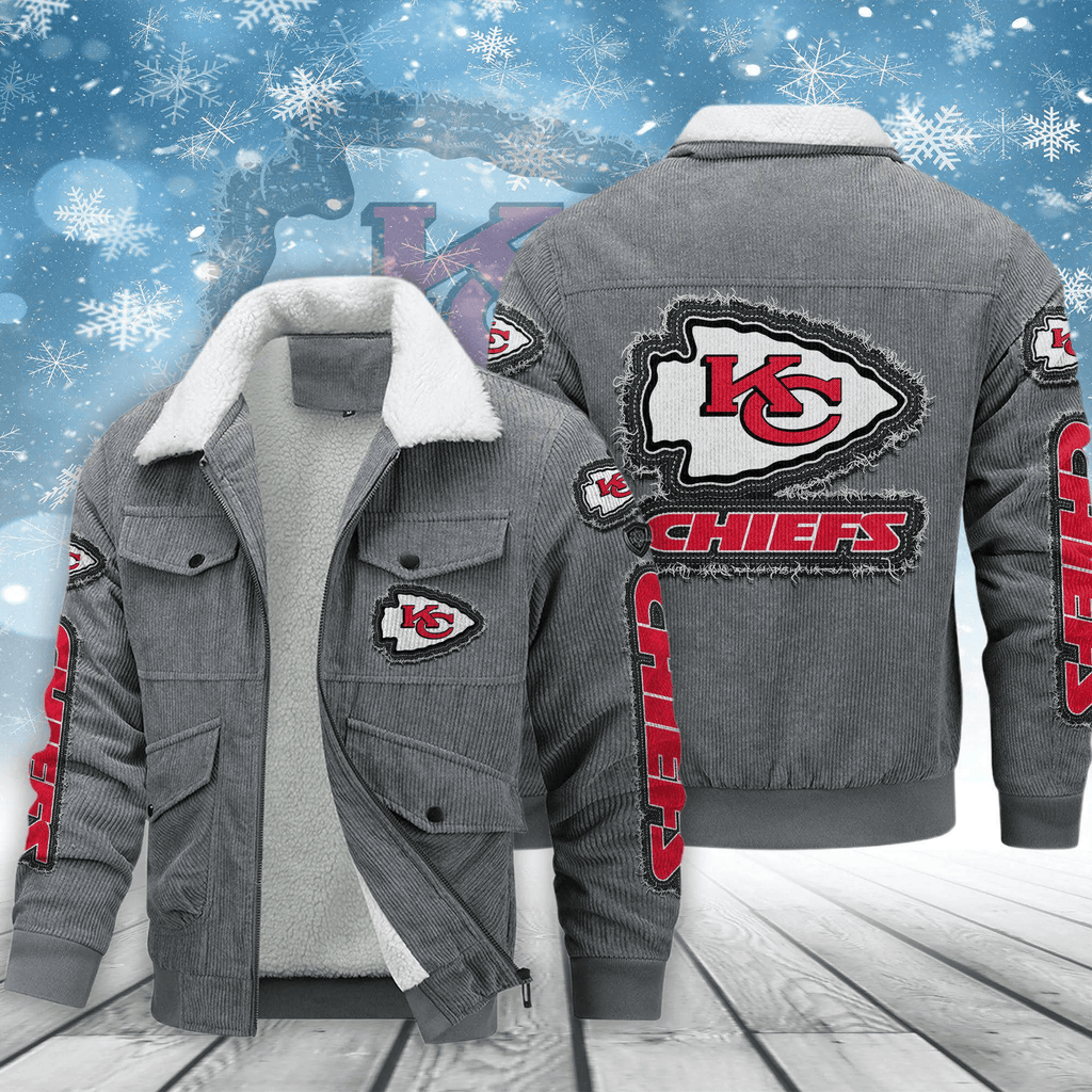 Kansas City Chiefs Men's Thickened Corduroy Jacket ANZVITCJ016