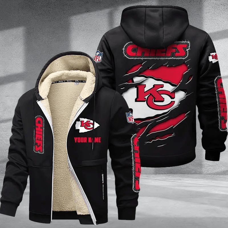 Kansas City Chiefs DMTZ0369 Premium Thick Zip-Up Hoodie