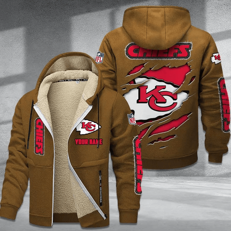 Kansas City Chiefs DMTZ0369 Premium Thick Zip-Up Hoodie