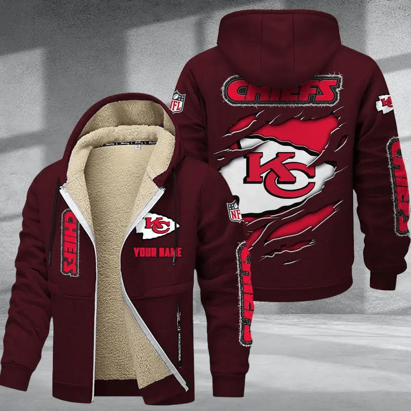 Kansas City Chiefs DMTZ0369 Premium Thick Zip-Up Hoodie