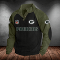 Green Bay Packers S9DBSCH830 Men's Corduroy Colorblock Sweatshirt