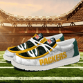 Green Bay Packers Personalized Moccasin Slippers – Hey Dude Shoes Style AZCHDUDE228