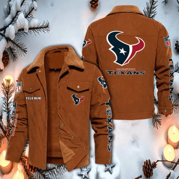 Houston Texans Corduroy Fleece Jacket SPTCRFJK013