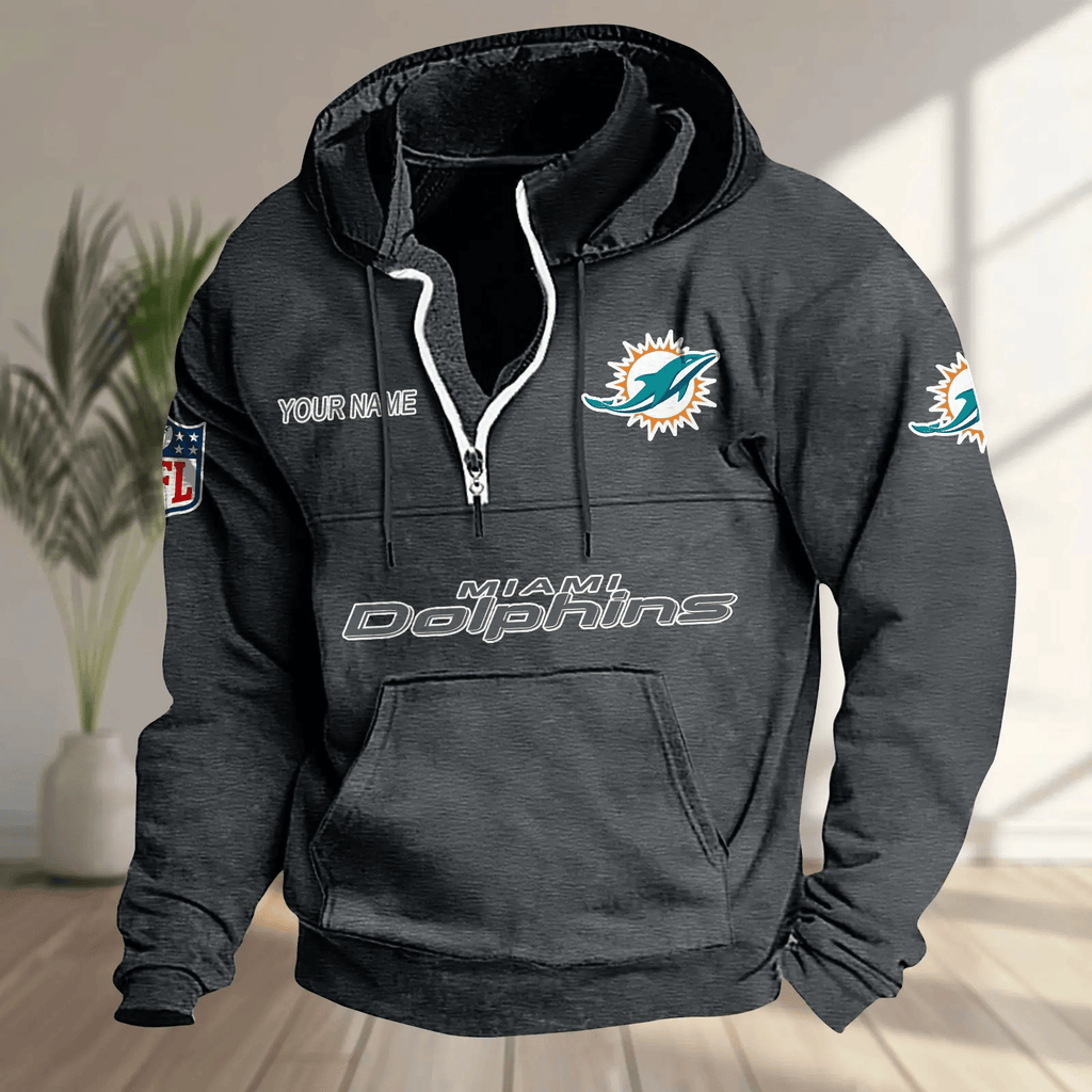 Miami Dolphins Half-zip Hoodie SPTHZHC020