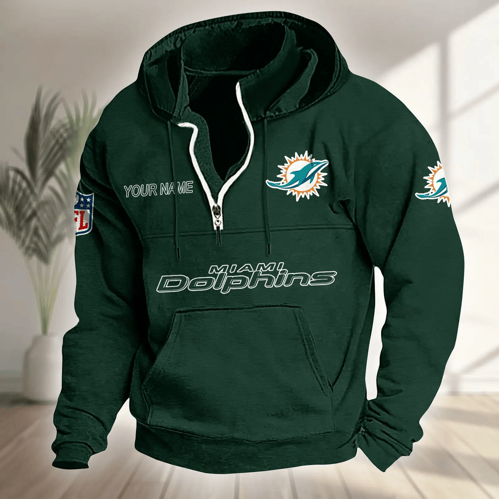 Miami Dolphins Half-zip Hoodie SPTHZHC020