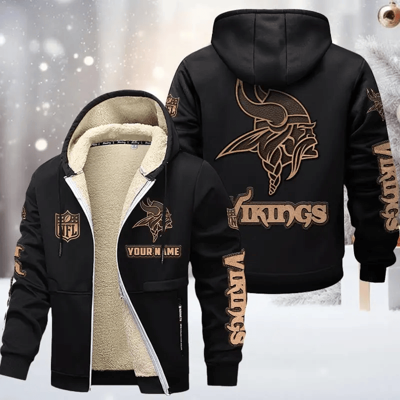 Minnesota Vikings DMTZ0858 Premium Sherpa-Lined Winter Hoodie – Personalized Edition