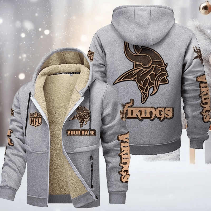 Minnesota Vikings DMTZ0858 Premium Sherpa-Lined Winter Hoodie – Personalized Edition