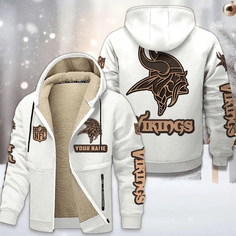 Minnesota Vikings DMTZ0858 Premium Sherpa-Lined Winter Hoodie – Personalized Edition