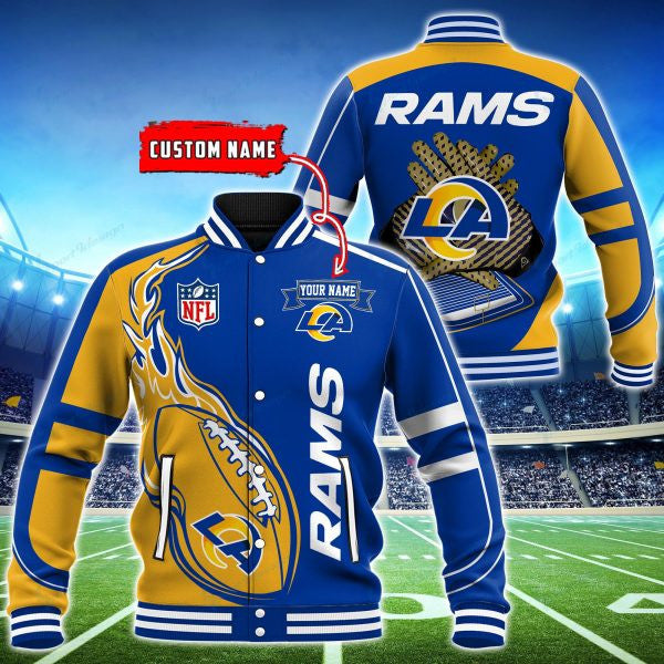 Los Angeles Rams Personalized Baseball Jacket BG26
