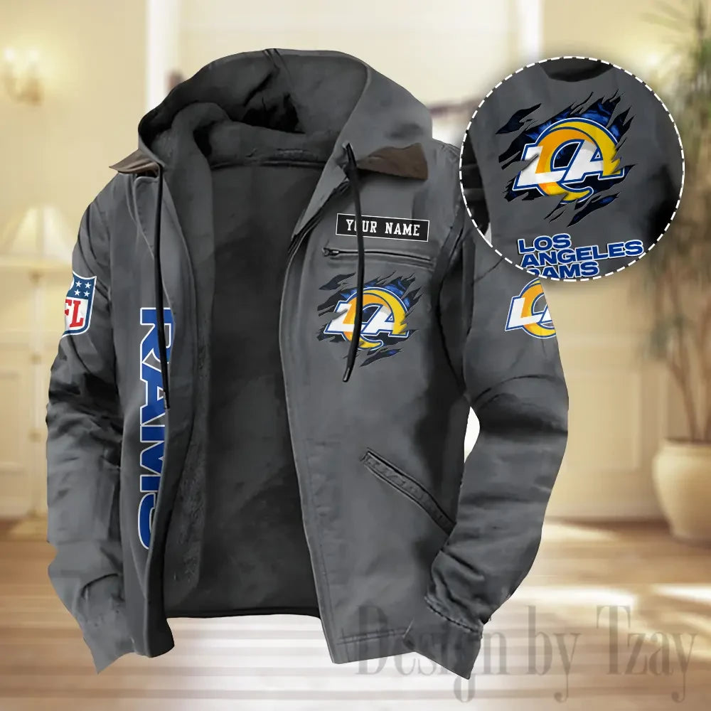 Los Angeles Rams Men Classic Badge Winter Jacket SPTPJH212