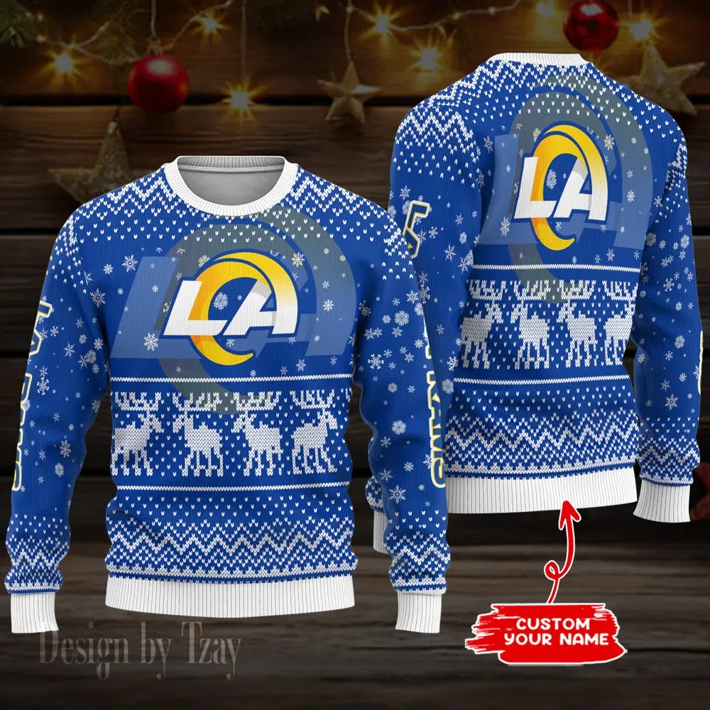 Los Angeles Rams NFL Ugly Christmas Woolen Sweaters BGSWT1108
