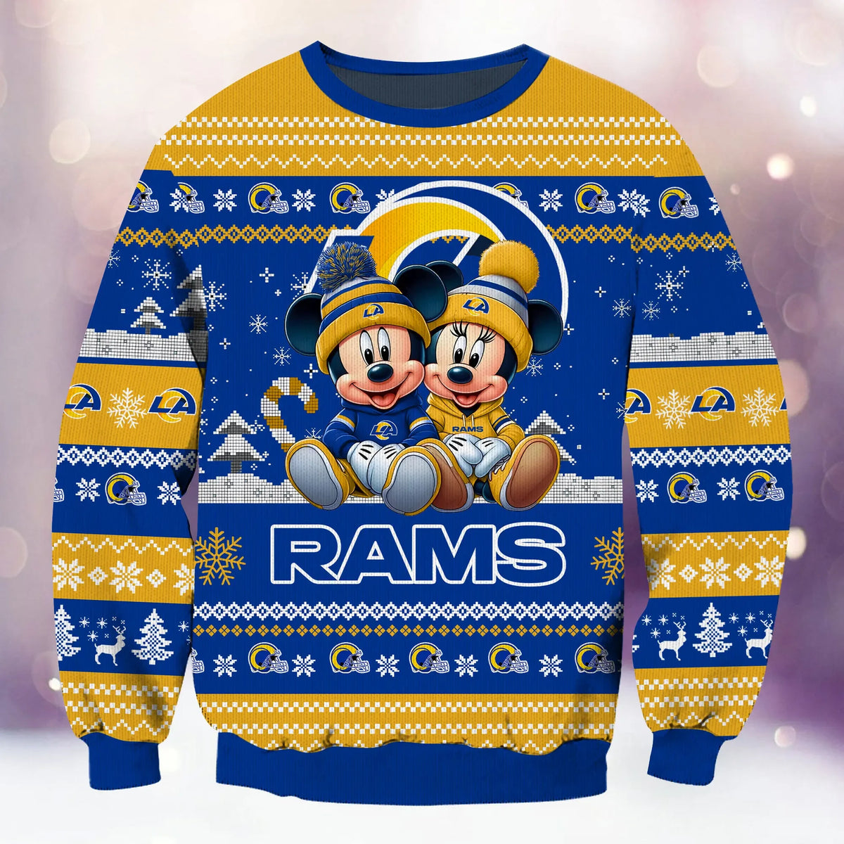 Los Angeles Rams NFL Mickey And Minnie Knitted Sweaters BGSWT1200