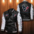 Signature Series Leather Jacket — Plush Sherpa Lining Houston Texans HVKE1020