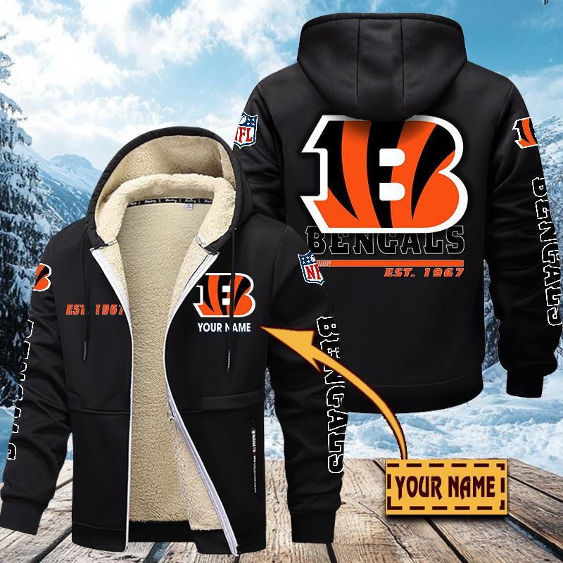 Premium Sherpa-Lined Winter Hoodie – Personalized Edition Cincinnati Bengals VITZC077