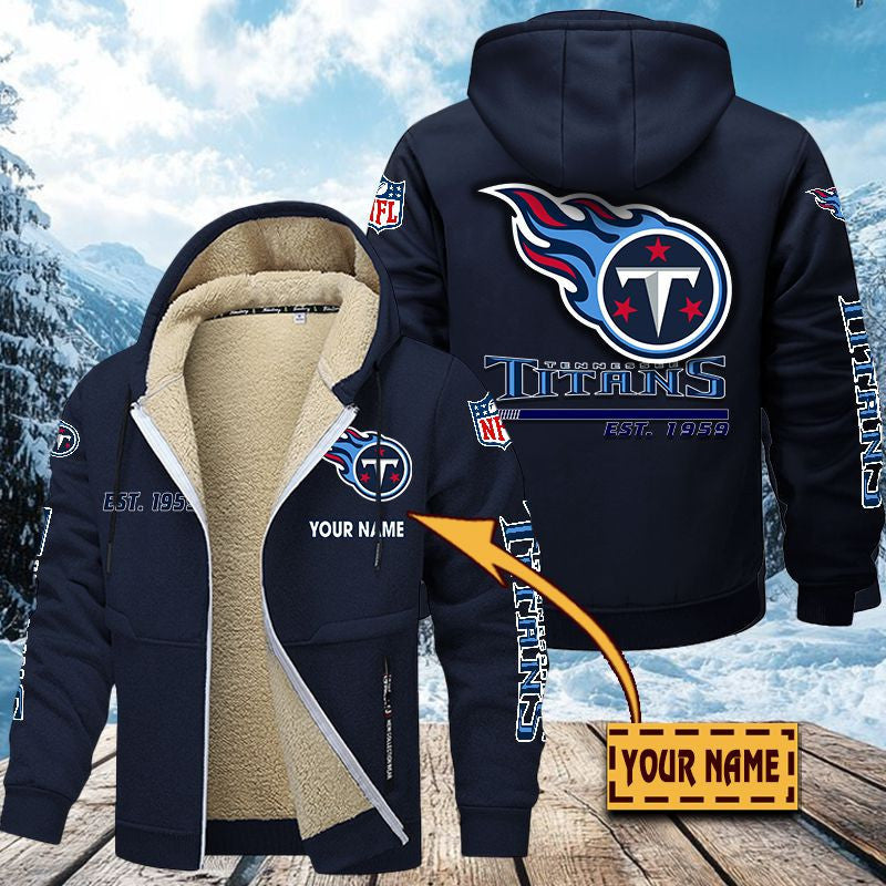 Premium Sherpa-Lined Winter Hoodie – Personalized Edition Tennessee Titans VITZC101