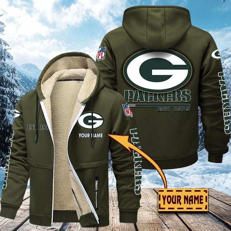 Premium Sherpa-Lined Winter Hoodie – Personalized Edition Green Bay Packers VITZC082