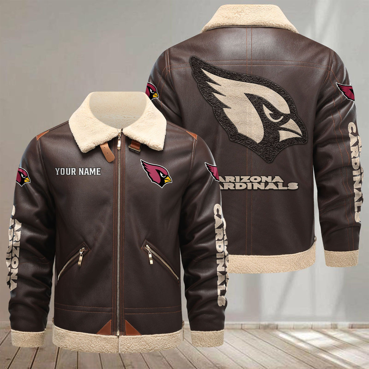 Arizona Cardinals  VITPL071 Leather Jacket – Premium & Ultra-Thick Leather Jacket