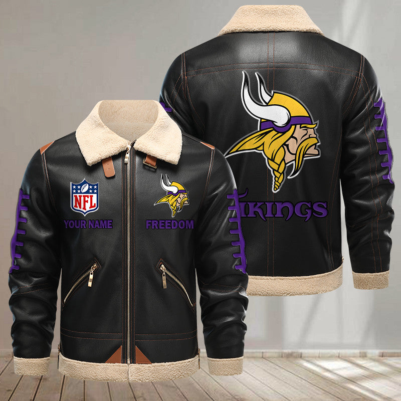 Minnesota Vikings DMLK1148 Leather Jacket – Premium & Ultra-Thick Leather Jacket