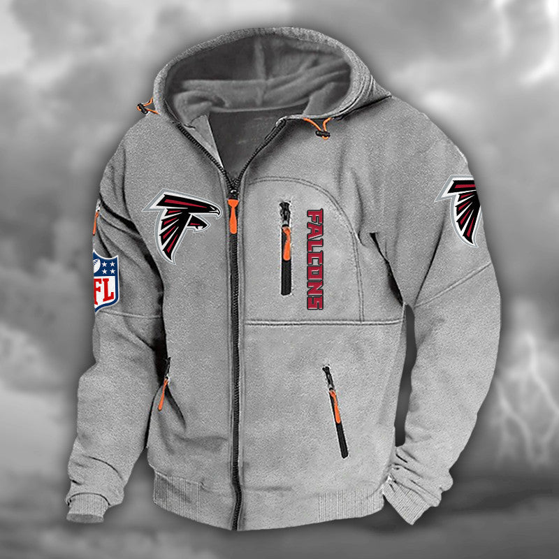 Atlanta Falcons DMCD0653 Hooded Cardigan Jacket
