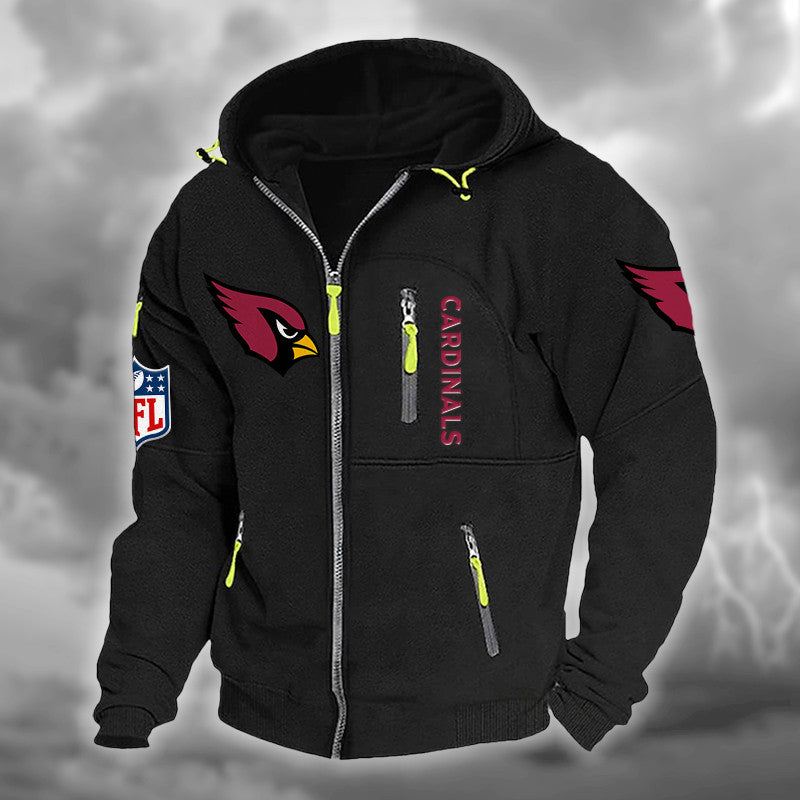 Arizona Cardinals DMCD0652 Hooded Cardigan Jacket