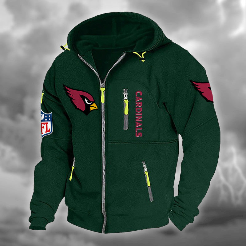 Arizona Cardinals DMCD0652 Hooded Cardigan Jacket