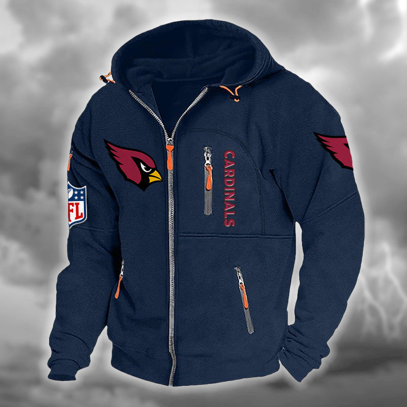 Arizona Cardinals DMCD0652 Hooded Cardigan Jacket