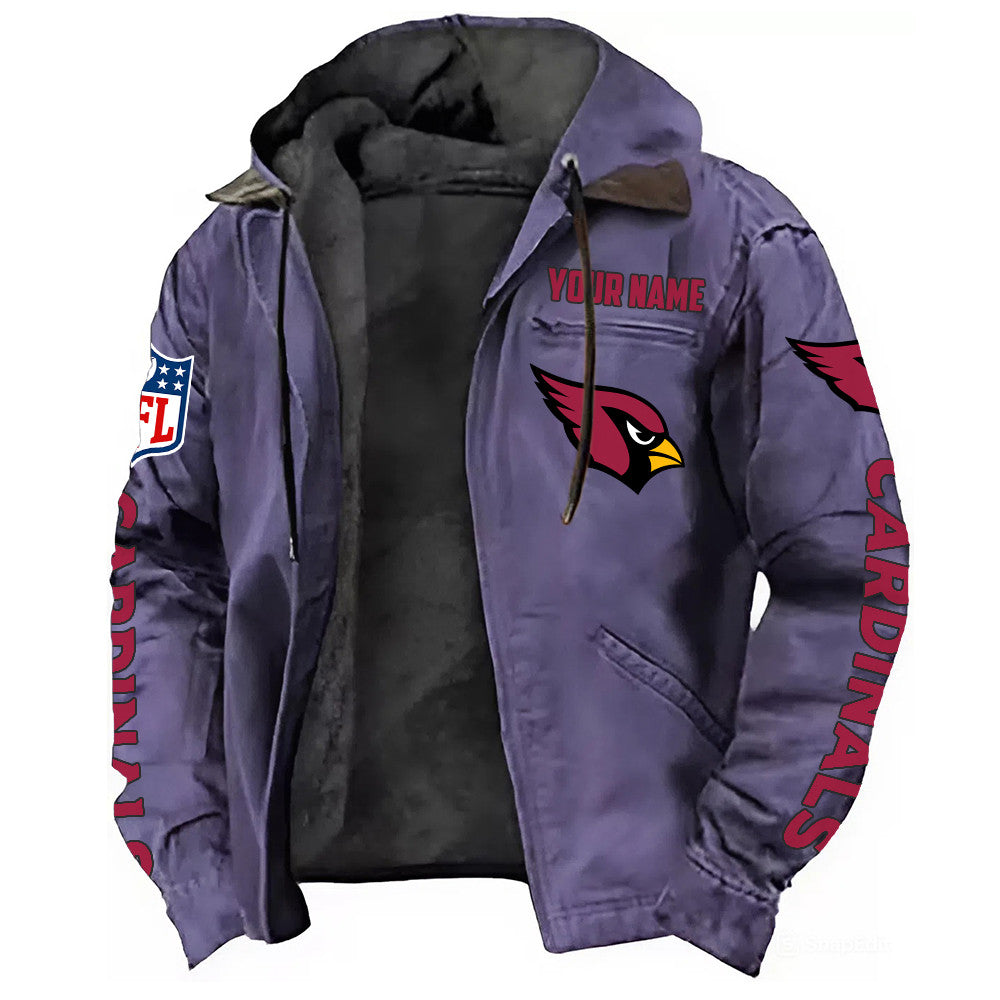Arizona Cardinals DMJK0001 Hooded Cardigan Jacket