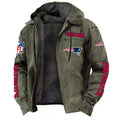 New England Patriots DMJK0022 Hooded Cardigan Jacket