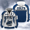 Indianapolis Colts DMHT2526 3D Half-zip Hoodie