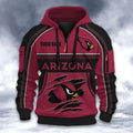 Arizona Cardinals DMHT2587 3D Half-zip Hoodie