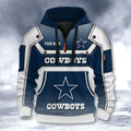 Dallas Cowboys DMHT2554 3D Half-zip Hoodie