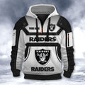 Las Vegas Raiders DMHT2562 3D Half-zip Hoodie