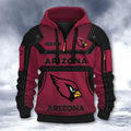Arizona Cardinals DMHT2546 3D Half-zip Hoodie