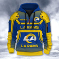 Los Angeles Rams DMHT2564 3D Half-zip Hoodie