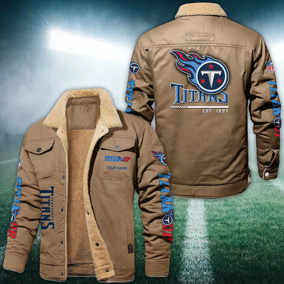 Tennessee Titans FLEECE BOMBER JACKET Custom name 10043895N