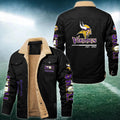 Minnesota Vikings FLEECE BOMBER JACKET Custom name 10043895N